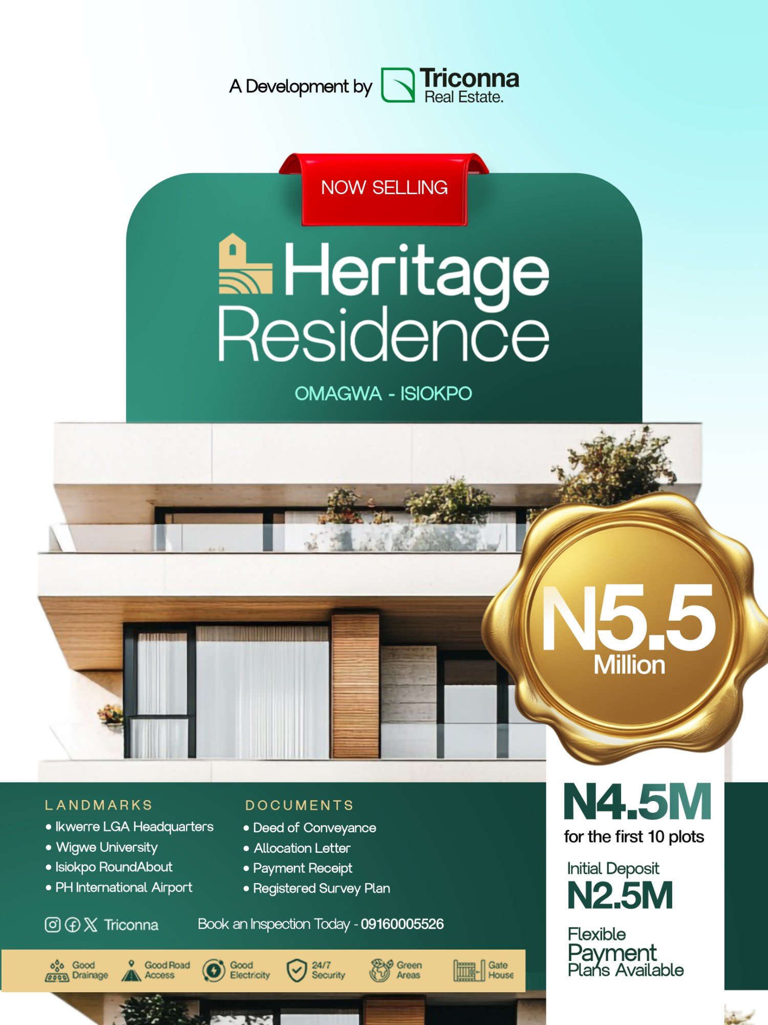 Heritage Residence, Omagwa-Isiokpo, Rivers State — ₦5,500,000